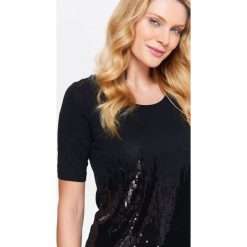 T-shirty damskie: T-SHIRT KRÓTKI RĘKAW DAMSKI Z APLIKACJĄ