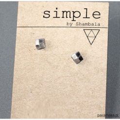 Kolczyki damskie: Geometryczne kolczyki srebrne sztyfty DIAMOND V