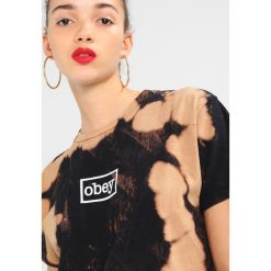 T-shirty damskie: Obey Clothing TYPEWRITER Tshirt z nadrukiem black bleach