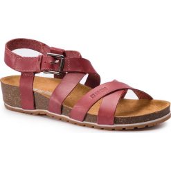 Sandały BIG STAR - DD274A007 Pink. Czerwone klapki damskie marki BIG STAR, bez wzorów, ze skóry, bez obcasa. Za 169,00 zł.