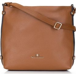 Torebka damska. Czarne listonoszki damskie Wittchen, na co dzień, w paski, ze skóry, eleganckie, zdobione, bez dodatków. Za 649,90 zł.