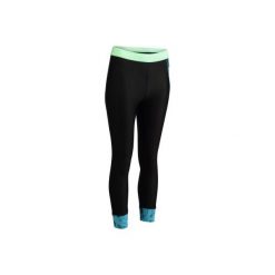 Legginsy 7/8 fitness 500. Czarne legginsy damskie do fitnessu DOMYOS, l. W wyprzedaży za 44,99 zł.