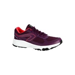 Buty do biegania RUN CUSHION GRIP damskie. Różowe buty damskie do biegania marki KALENJI, z poliesteru. W wyprzedaży za 69,99 zł.