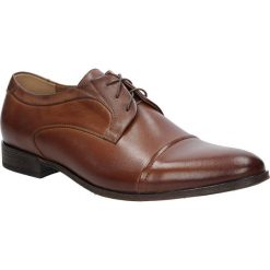 Brązowe buty wizytowe skórzane sznurowane brąz palony DUO MEN 01730E-02-L-P-010. Pomarańczowe buty wizytowe męskie marki Duo Men, na sznurówki. Za 238,99 zł.