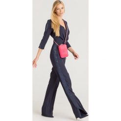 KOMBINEZON URBAN Elisabetta Franchi MOVES. Niebieskie kombinezony damskie Elisabetta Franchi, na co dzień, bez wzorów, z okrągłym kołnierzem, bez rękawów. Za 2279,00 zł.