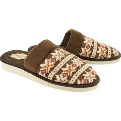 METEOR 073 SWETER KRZYŻYKI brązowy, kapcie damskie. Pomarańczowe kapcie damskie Meteor. Za 29,90 zł.