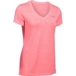 T-shirt w kolorze różowym. T-shirty damskie Under Armour, xs, z tkaniny, z okrągłym kołnierzem. W wyprzedaży za 59,95 zł.