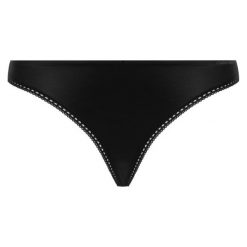 Stringi Calvin Klein Underwear 000QF4480E. Czarne stringi damskie Calvin Klein Underwear, s, bez wzorów, z elastanu. W wyprzedaży za 99,00 zł.
