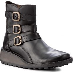 Botki FLY LONDON - Myso P210847000 Black. Czarne botki damskie na obcasie marki Fly London, z materiału. W wyprzedaży za 349,00 zł.