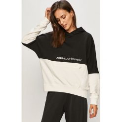 Nike Sportswear - Bluza. Białe bluzy damskie Nike Sportswear, s, z nadrukiem, z bawełny, bez rękawów, z kapturem. Za 269,90 zł.