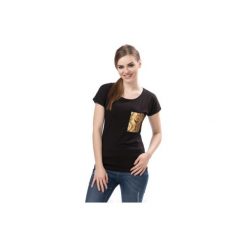 T-shirty damskie: t-shirt, Z KIESZONKĄ – bluzka krótki rękaw damska