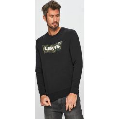 Levi's - Bluza. Czarne bluzy męskie marki Levi's®, s, z nadrukiem, z bawełny, bez kaptura. Za 219,90 zł.