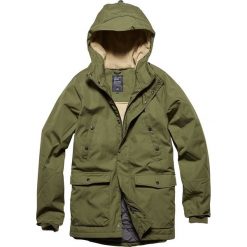 Vintage Industries Skinner Parka Płaszcz oliwkowy. Zielone płaszcze męskie marki Vintage Industries, l, z aplikacjami, z polaru, vintage. Za 284,90 zł.
