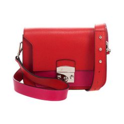 Torebki klasyczne damskie: Skórzana torebka w kolorze czerwonym – (S)23 x (W)15 x (G)8 cm
