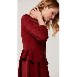 Sukienka Pelouse Pulita 36 bordo. Czerwone sukienki damskie na lato, m, w grochy, z jedwabiu, baskinki. Za 597,00 zł.
