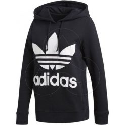 Bluza damska czarna adidas Trefoil CE2408. Czarne bluzy damskie Adidas, z bawełny. W wyprzedaży za 209,00 zł.