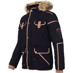 Parki męskie: Parka „Belfort” w kolorze czarno-jasnobrązowym