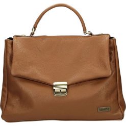 Torba - 100-33-M D MA. Żółte torebki klasyczne damskie marki Venezia, w paski, ze skóry. Za 299,00 zł.