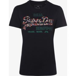 Superdry - T-shirt damski, niebieski. Niebieskie t-shirty damskie Superdry, m, z nadrukiem. Za 129,95 zł.