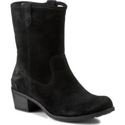 Botki UGG - W Briar 1009198 Blk. Czarne botki damskie na obcasie marki Ugg, ze skóry, eleganckie, na zamek. W wyprzedaży za 529,00 zł.
