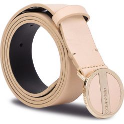 Pasek Damski CALVIN KLEIN - 3 Cm Round Buckle Belt K60K605164 064. Brązowe paski damskie Calvin Klein, w paski, ze skóry. Za 269,00 zł.