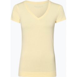 Marie Lund - T-shirt damski, żółty. Żółte t-shirty damskie Marie Lund, s, bez wzorów, z bawełny, z dekoltem w serek. Za 59,95 zł.