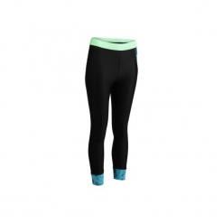 Legginsy 7/8 fitness kardio 500 damskie. Czarne legginsy damskie do fitnessu DOMYOS, l, z elastanu. W wyprzedaży za 44,99 zł.