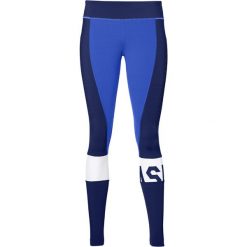Asics Color Block Tight 146422-8091 leginsy damskie niebieskie M. Niebieskie legginsy sportowe damskie Asics, s, bez wzorów, z elastanu, do biegania. W wyprzedaży za 149,99 zł.