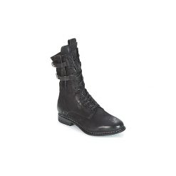 Kozaki Airstep / A.S.98 LENA BOTTES LACET. Czarne kozaki damskie marki Airstep / A.S.98, ze lnu, bez obcasa, bez zapięcia. Za 935,20 zł.