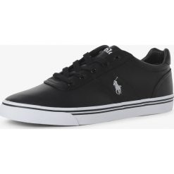 Polo Ralph Lauren - Męskie tenisówki ze skóry – Hanford, czarny. Czarne trampki męskie Polo Ralph Lauren, bez wzorów, ze skóry, klasyczne, bez zapięcia. Za 449,95 zł.