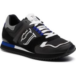 Sneakersy TRUSSARDI JEANS - 77A00187 E705. Czarne sneakersy męskie Trussardi Jeans, na co dzień, bez wzorów, z jeansu, eleganckie, bez zapięcia. Za 599,00 zł.