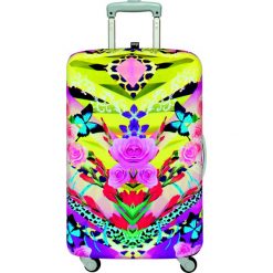 Pokrowiec na walizkę LOQI Flower Dream. Brązowe walizki LOQI, z elastanu. Za 114,00 zł.