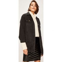 Answear - Kurtka jeansowa. Czarne kurtki damskie ANSWEAR, s, z bawełny, długie. W wyprzedaży za 119,90 zł.