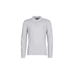 Koszulki polo z długim rękawem Benetton MAZARRI. Szare koszulki polo męskie Benetton, m, bez wzorów, polo, z długim rękawem, długie. Za 103,20 zł.