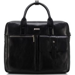 Torba na laptopa. Czarne torby męskie skórzane Wittchen, w paski, ze skóry, vintage, małe. W wyprzedaży za 599,90 zł.