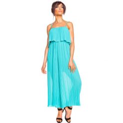 Kombinezon "Nale" w kolorze turkusowym. Niebieskie kombinezony damskie Glamour Paris, s, bez wzorów, bez kołnierzyka, bez rękawów. W wyprzedaży za 153,95 zł.