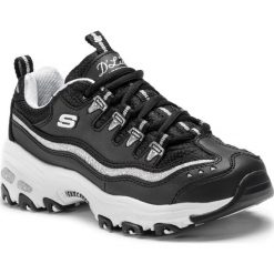 Sneakersy SKECHERS - D'lites Now&Then 11923/BKSL Black/Silver. Czarne półbuty damskie Skechers, na co dzień, z aplikacjami, ze skóry, bez obcasa, na płaskiej podeszwie, bez zapięcia. W wyprzedaży za 209,00 zł.