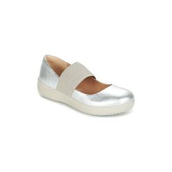 Baleriny FitFlop F-Sporty Mary Jane. Szare baleriny damskie marki FitFlop, bez wzorów, sportowe, bez obcasa. Za 311,20 zł.