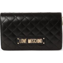 Love Moschino - Damska torebka na ramię, czarny. Czarne torebki klasyczne damskie Love Moschino, w paski, eleganckie, na ramię, z haftem. Za 499,95 zł.