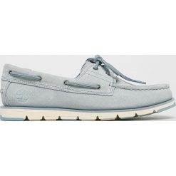 Timberland - Mokasyny Camden Falls. Niebieskie mokasyny damskie Timberland, ze skóry, na obcasie. W wyprzedaży za 349,90 zł.