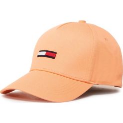 Czapka z daszkiem TOMMY JEANS - Tjw Flag Cap AW0AW08059 SAQ. Pomarańczowe czapki damskie Tommy Jeans, bez wzorów, z bawełny. W wyprzedaży za 109,00 zł.