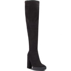 Muszkieterki GUESS - FLDLR3 ESU11 BLACK. Czarne buty zimowe damskie Guess, z materiału, przed kolano, na wysokim obcasie. Za 739,00 zł.