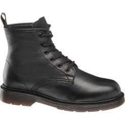Botki damskie 5th Avenue czarne. Czarne botki damskie 5th Avenue, ze skóry, bez obcasa, na obcasie, na zamek. Za 219,90 zł.