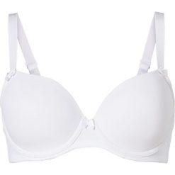 Biustonosz z usztywnianymi miseczkami bonprix biały. Białe biustonosze bonprix, bez wzorów. Za 49,99 zł.