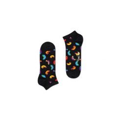 Skarpetki Happy Socks - Hot Dog Low (HOT05-9000). Czarne skarpetki męskie marki Happy Socks, w kolorowe wzory, z bawełny. Za 27,90 zł.