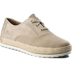 Espadryle TIMBERLAND - Eivissa Leather Sea A1MA5 Taupe. Brązowe espadryle damskie Timberland, na co dzień, bez wzorów, ze skóry, bez obcasa, na płaskiej podeszwie, bez zapięcia. W wyprzedaży za 259,00 zł.