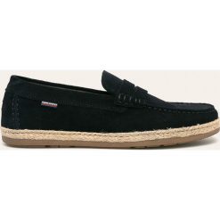 Tommy Hilfiger - Mokasyny skórzane. Niebieskie mokasyny męskie TOMMY HILFIGER, ze skóry, casualowe. Za 539,90 zł.