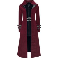 Chemical Black Templar Coat Płaszcz damski czerwony. Czerwone płaszcze damskie marki Chemical Black, xl, bez wzorów. Za 365,90 zł.
