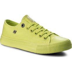 Trampki BIG STAR - AA274012A Lime. Zielone półbuty damskie BIG STAR, na co dzień, bez wzorów, z gumy, retro, bez obcasa, na płaskiej podeszwie, bez zapięcia. W wyprzedaży za 89,00 zł.