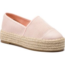 Espadryle DEEZEE - WS083102-01 Pink. Różowe espadryle damskie DeeZee, bez wzorów, ze skóry ekologicznej, bez obcasa, na koturnie. W wyprzedaży za 69,99 zł.
